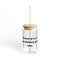 If Found Return to Mom Can with Straw and Lid | 16oz Glass