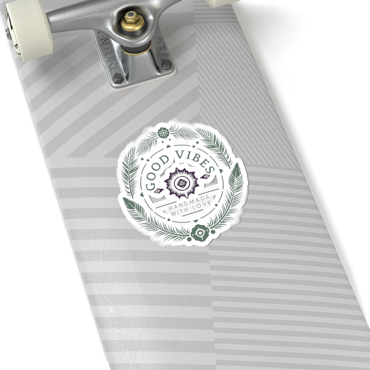 Good Vibes Floral Mandala Kiss-Cut Stickers | Boho Laptop Decal