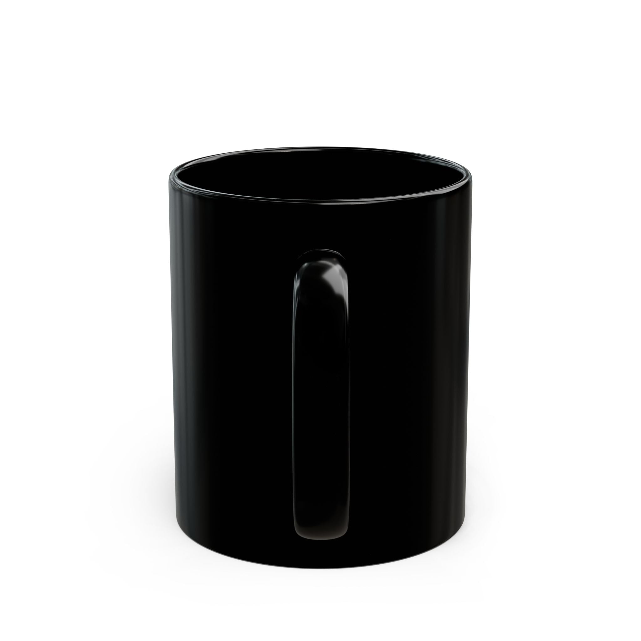 Crystals and Coffee Mug | Black Ceramic Coffee Cup