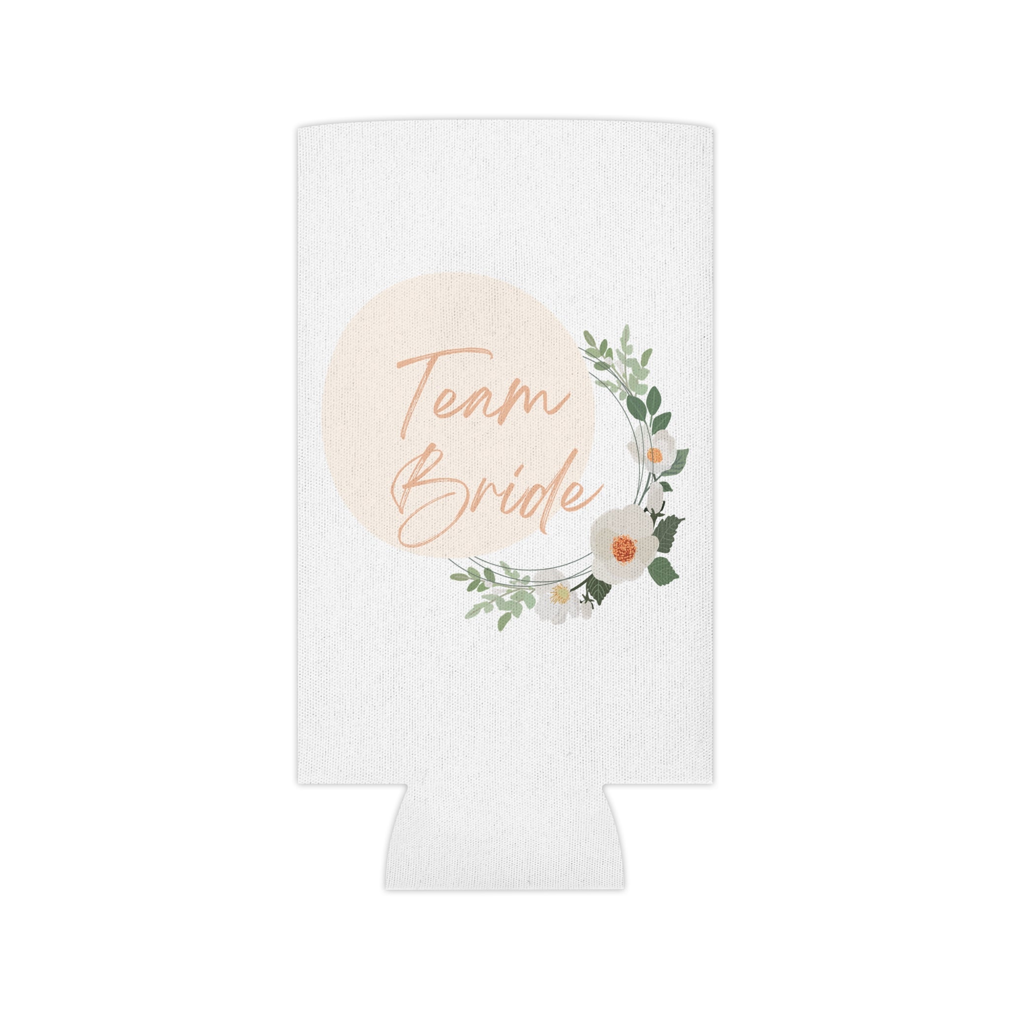 Team Bride Can Cooler | Floral Bachelorette Drink Koozie