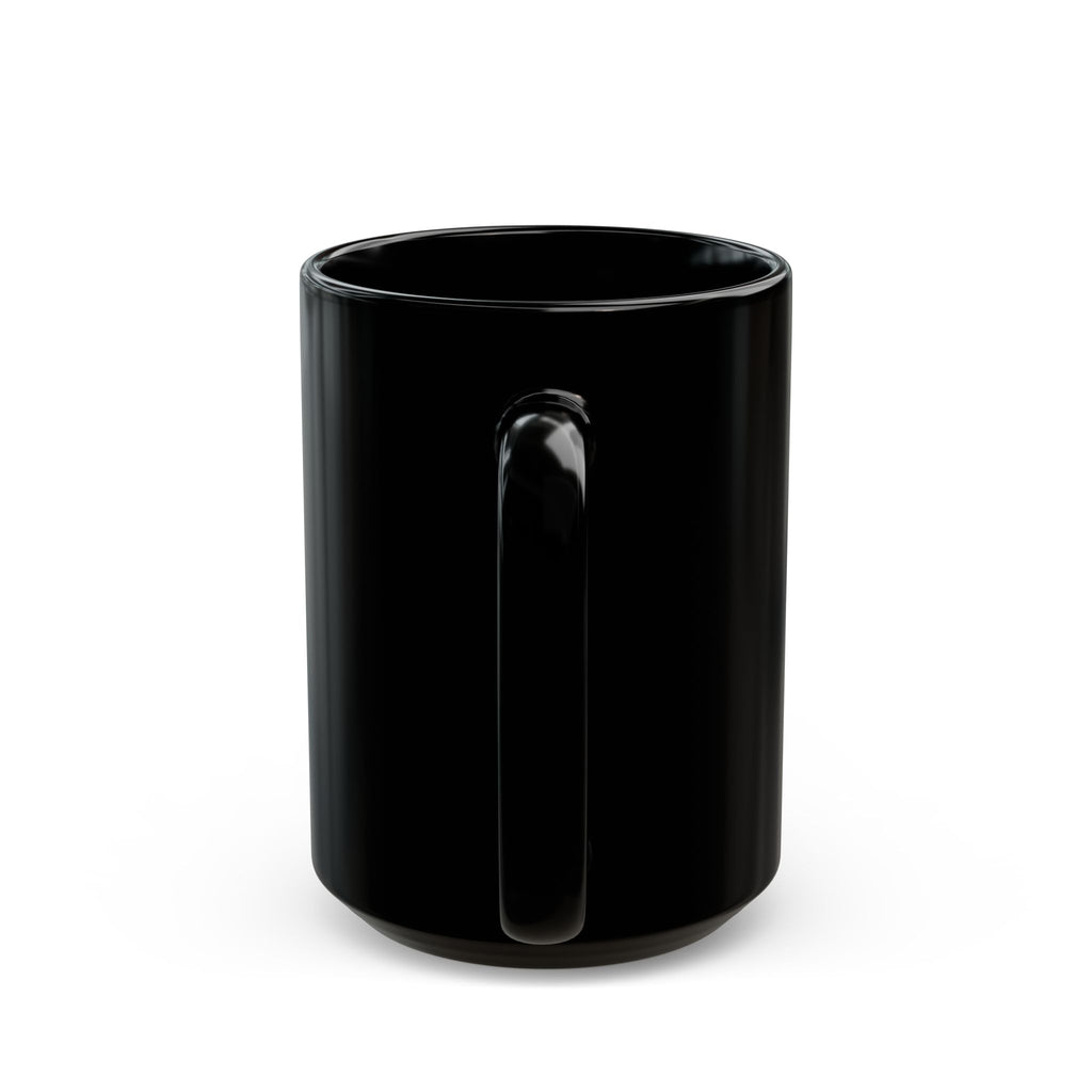Crystals and Coffee Mug | Black Ceramic Coffee Cup