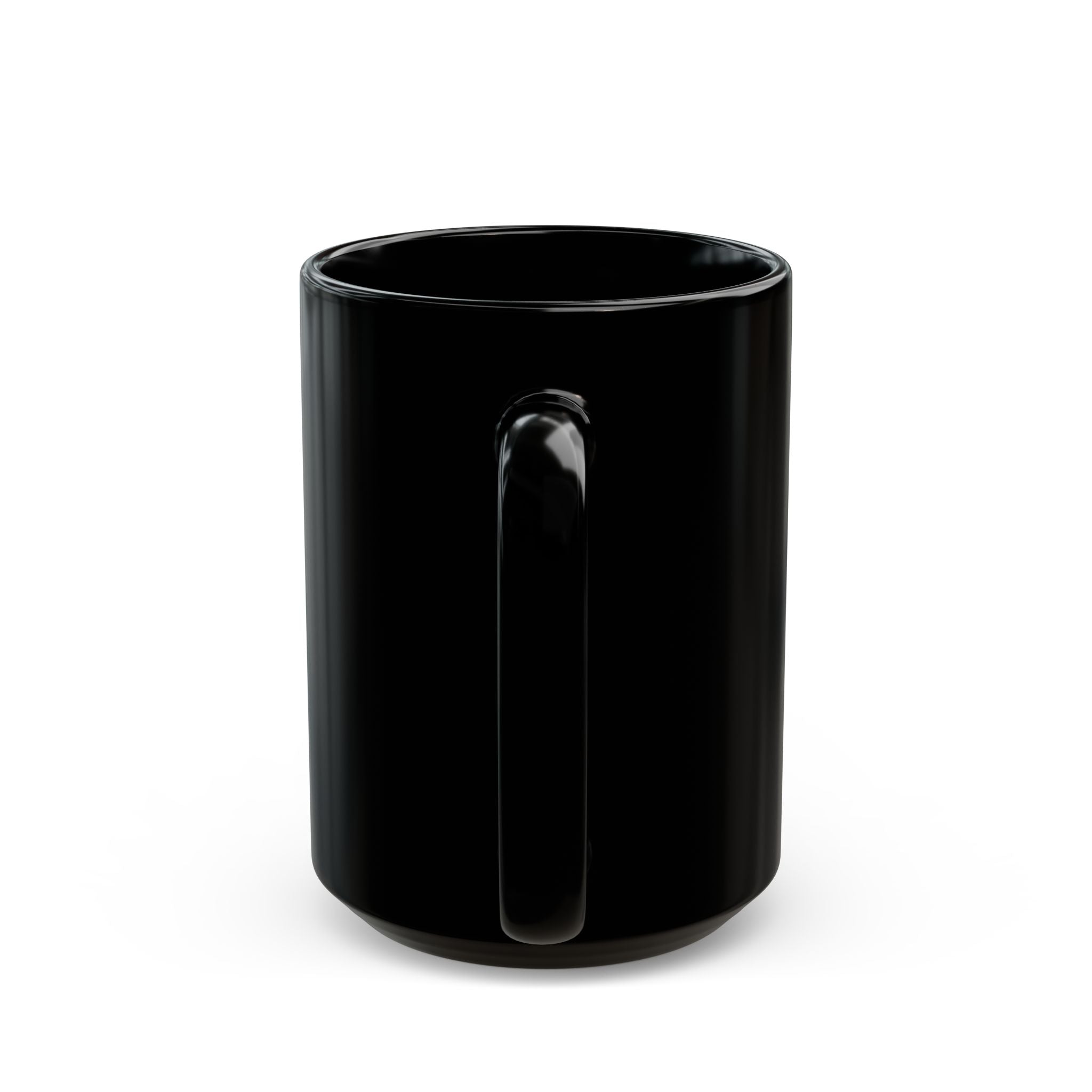 Crystals and Coffee Mug | Black Ceramic Coffee Cup