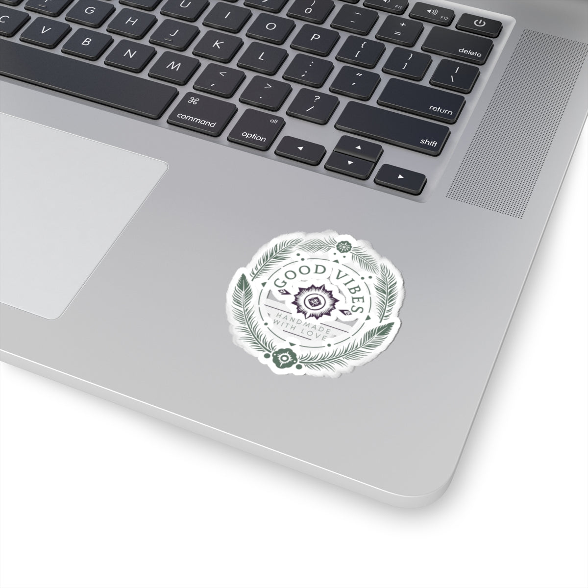 Good Vibes Floral Mandala Kiss-Cut Stickers | Boho Laptop Decal