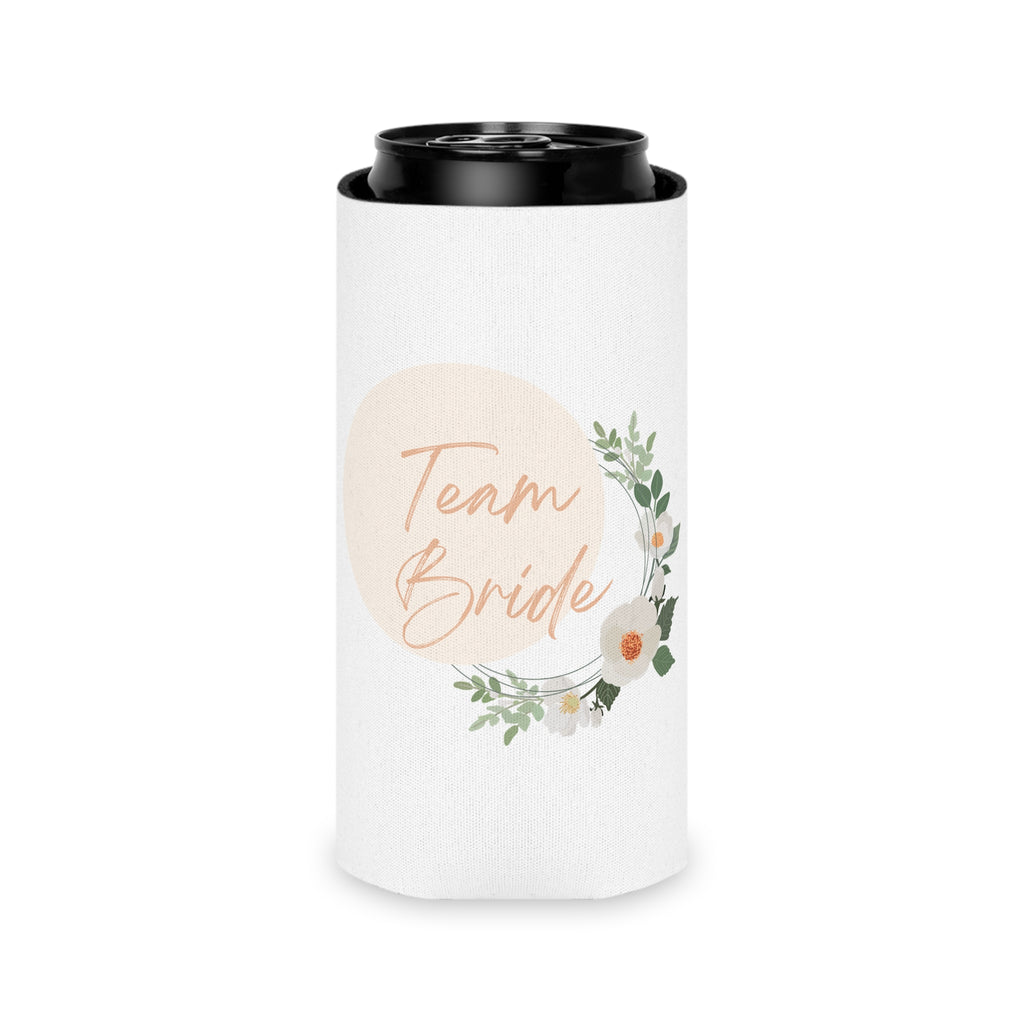 Team Bride Can Cooler | Floral Bachelorette Drink Koozie