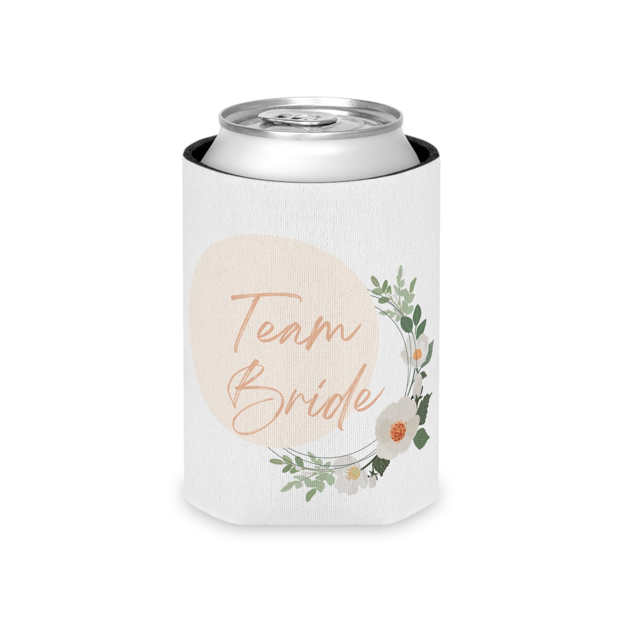 Team Bride Can Cooler | Floral Bachelorette Drink Koozie